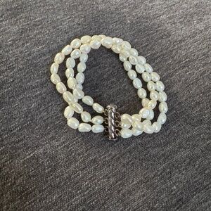 Tiffany & Co. Three-Strand Pearl Bracelet with Sterling Silver Clasp